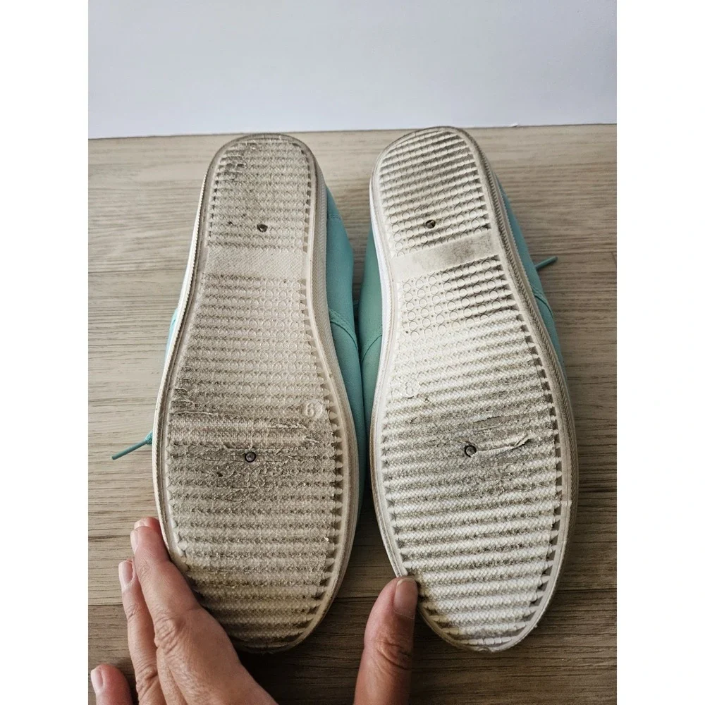 RARE Disney The Little Mermaid‎ Teal Green Sneakers Ariel Flounder Casual Canvas